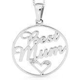 Best Mum with Cubic Zirconia Necklace